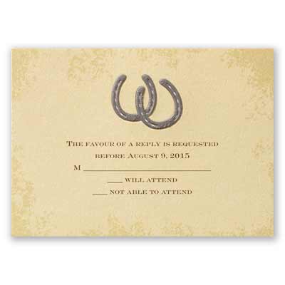 Lucky Horseshoes - Response Card and Envelope