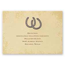 Lucky Horseshoes - Reception Card