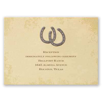 Lucky Horseshoes - Reception Card