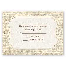 Burlap Sensation - Response Card and Envelope