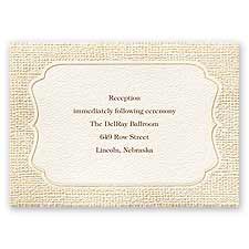 Burlap Sensation - Reception Card