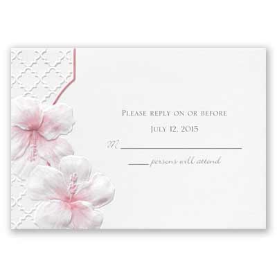 Tropical Trellis - Response Card and Envelope