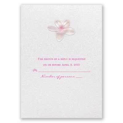 Pretty Plumeria - Response Card and Envelope