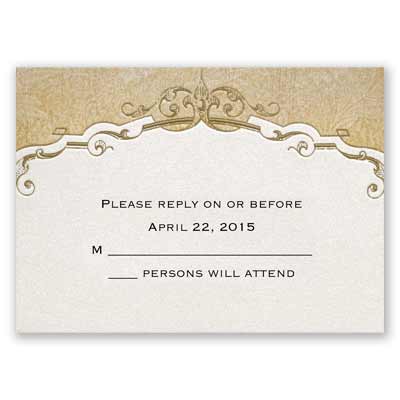 Antique Floral - Response Card and Envelope
