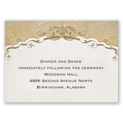Antique Floral - Reception Card
