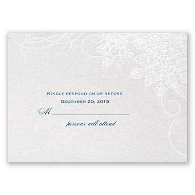 Winter's Kisses - Response Card and Envelope