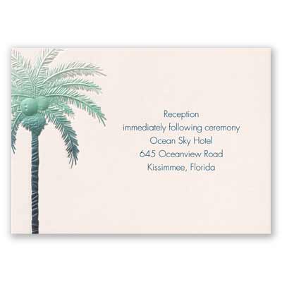 Pleasing Palm Trees - Reception Card