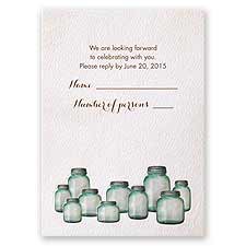 Country Canning Jar - Response Card and Envelope