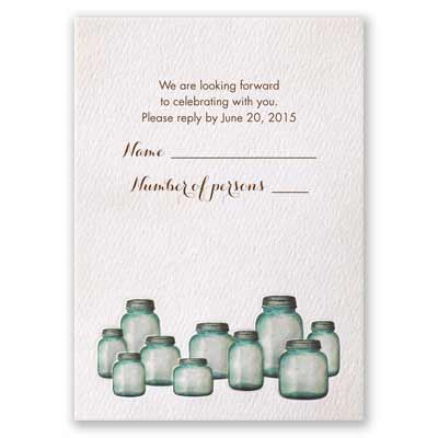 Country Canning Jar - Response Card and Envelope