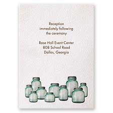 Country Canning Jar - Reception Card