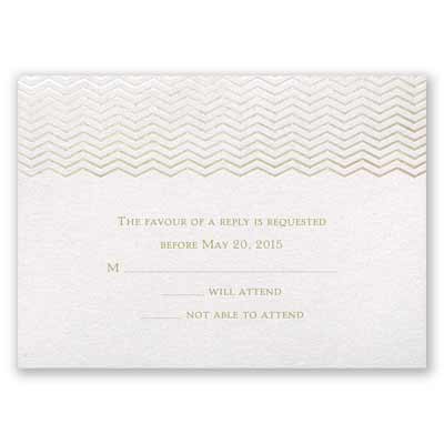 Chevron in Autumn - Response Card and Envelope