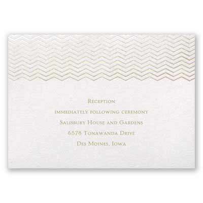 Chevron in Autumn - Reception Card