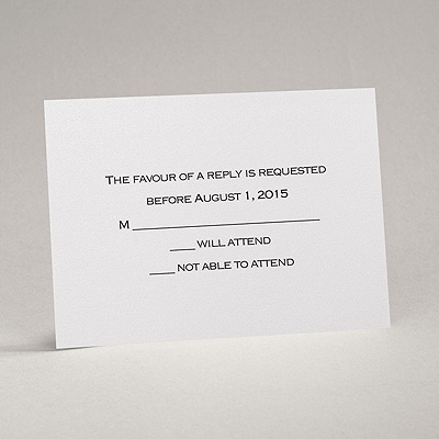 White Shimmer - Response Card and Envelope