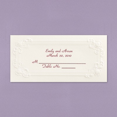 Ecru Victorian Place Cards
