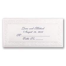 Pearl Border Bright White Place Cards