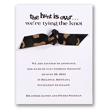 Camouflage Ribbon - Save the Date Card
