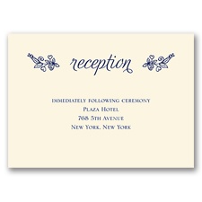 True Love Story - Ecru - Reception Card
