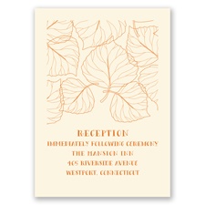 Leaf Silhouettes - Ecru - Reception Card