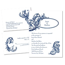 Posh Flourish - 3 for 1 Invitation