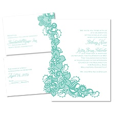Lacy Details - 3 for 1 Invitation
