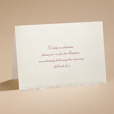 Ecru Deckle Edge - Reception Card