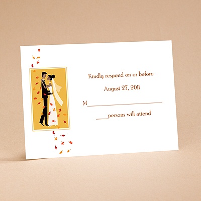 Autumn Breeze - Respond Card and Envelope