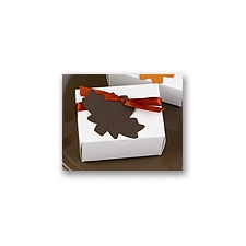 Espresso -  Maple Leaf Favor Tags Blank or Personalized