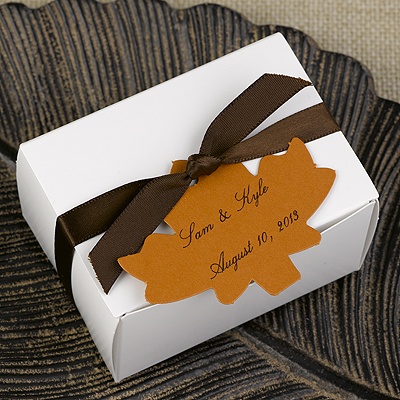 Spice Maple Leaf Favor Tags Blank or Personalized