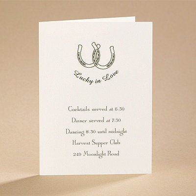 Lucky Pair - Reception Card