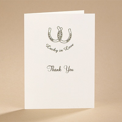 Lucky Pair - Thank You Card and Envelope