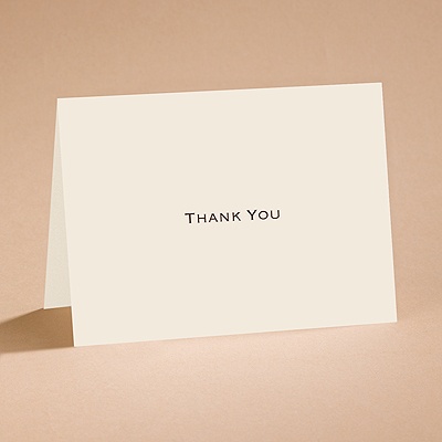 Ecru - Thank You Card and Envelope
