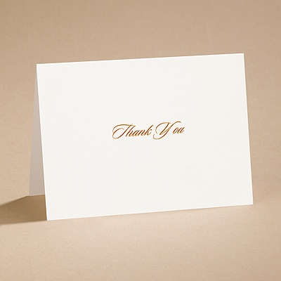 Ecru Love and Marriage - Thank You Card and Envelope