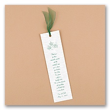 Personalized Moire Bookmarks With Chiffon Ribbon