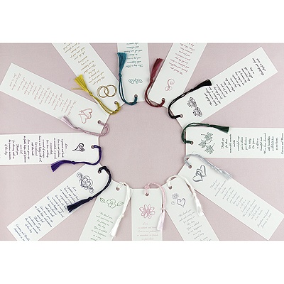 Personalized Moire Bookmarks with Tassels
