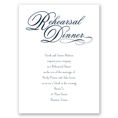 Rehearsal Dinner Invitation