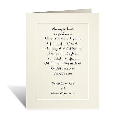 Tradition Triumphs - Small Invitation