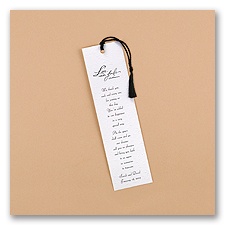 Forever Floral Bookmark - White
