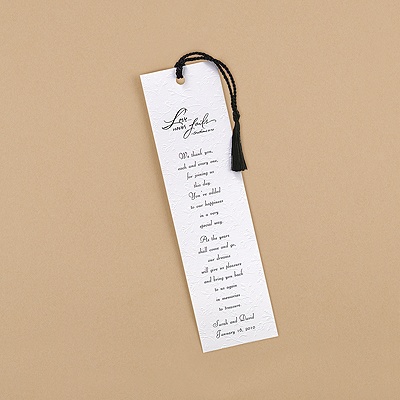 Forever Floral Bookmark - White