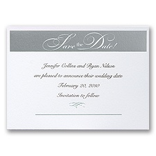 Silver Save The Date - Invitation
