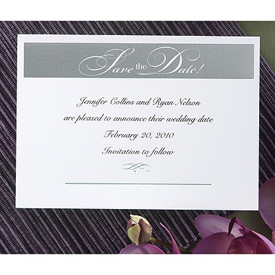 Silver Save The Date - Invitation