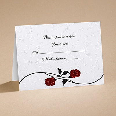 Roses Are Red - Respond Card and Envelope