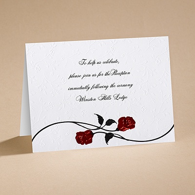Roses Are Red - Reception Card