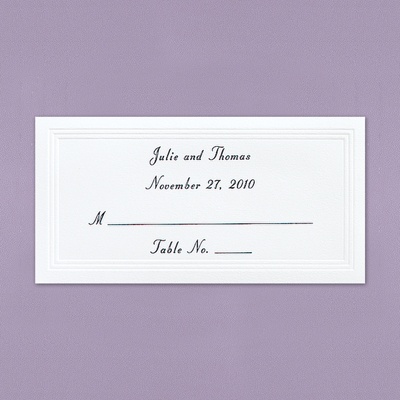 Bright White Triple Panel Place Cards