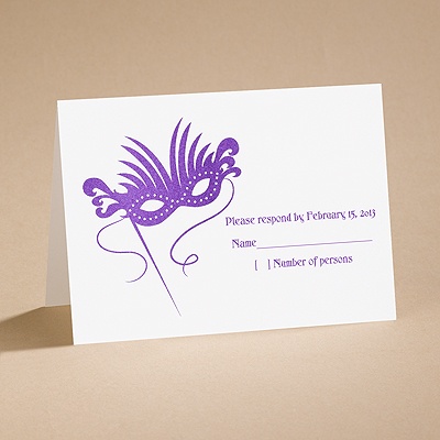 Masquerade - Respond Card and Envelope