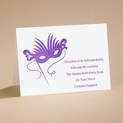 Masquerade - Reception Card