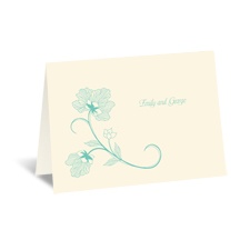 Floral Detail - Ecru - Thank You Card