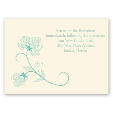 Floral Detail - Ecru - Reception Card