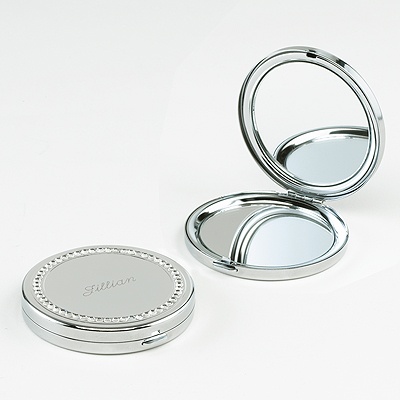 Round Rhinestone Compact