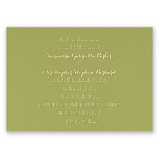 Effortless Beauty - Olive - Foil Invitation