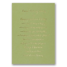Simply Stunning - Olive - Foil Invitation